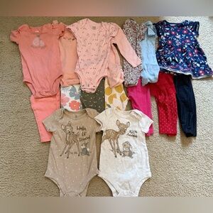 Baby Clothing Bundle with Floral and Animal Prints